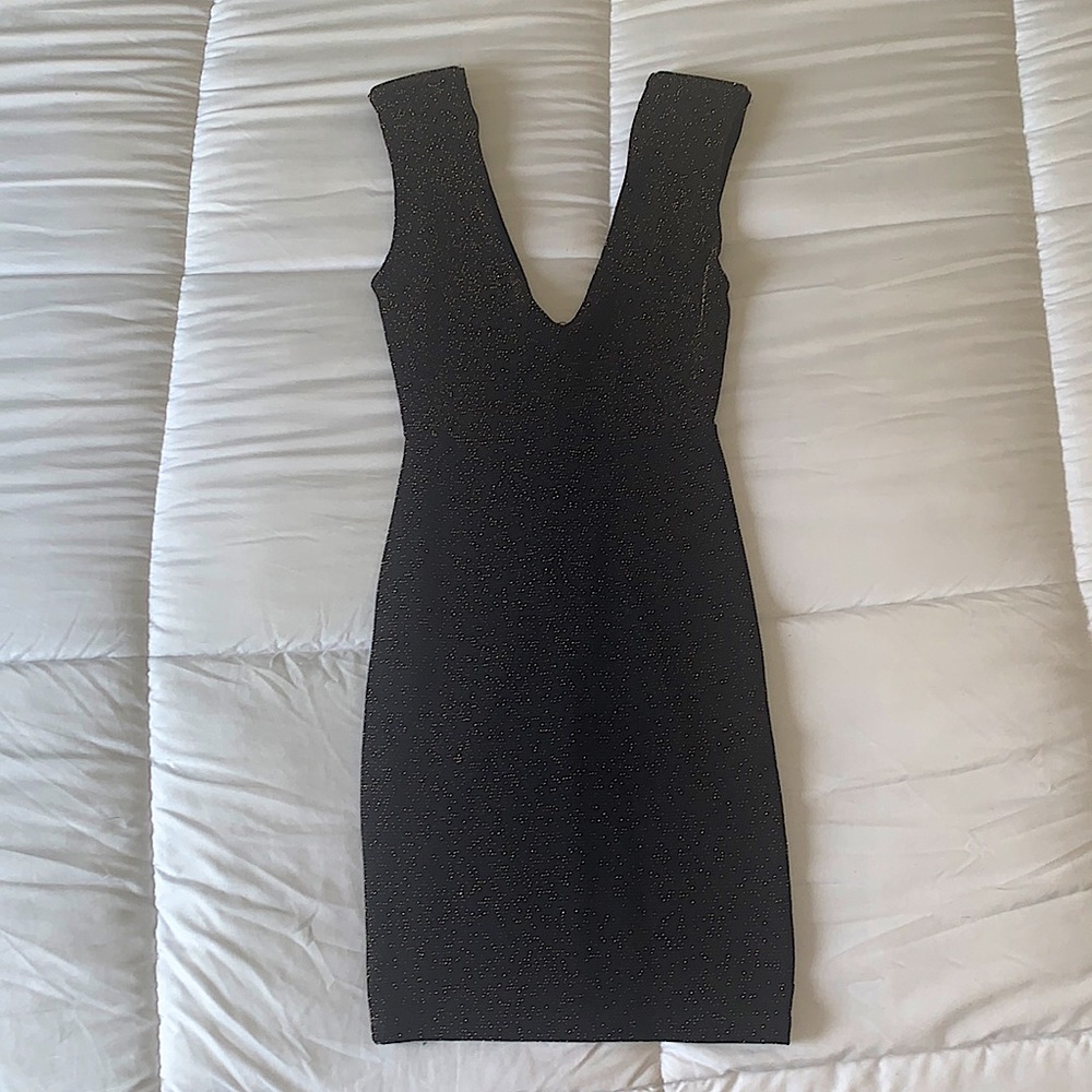 Black and Gold Mini Dress